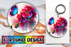 Unique Round Ornaments Design, Butterfly Product Image 1