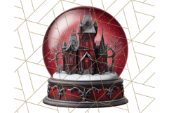 Gothic Christmas Clipart Dark Holiday PNG, Dark Christmas Product Image 4