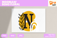 Moonleaf Boho Floral Monogram Product Image 1
