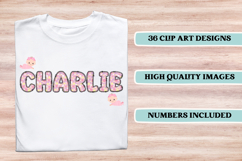 Baby Girl Alphabet, baby girl letters doodle, baby clipart Product Image 3
