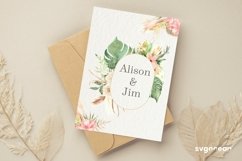 Boho Flowers Watercolor Clipart Bundle Product Image 26