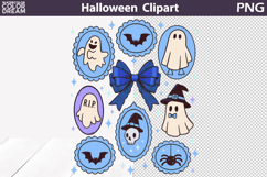Blue Halloween clipart | Cute Spooky Ghost Sublimation Product Image 1