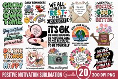Positive Motivation Sublimation Bundle PNG Product Image 1