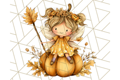 Fall Fairy Clipart PNG, Autumn Fairy People With Wings Product Image 4