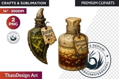Halloween Hag&#039;s Potions PNG Clipart spooky gothic bottle Product Image 1