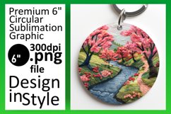 Summer Vibes 3D Landscape Round Design Product Image 1