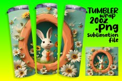 3D Hole in Wall Tumbler Wrap - Cute Animals Product Image 1