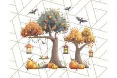 Cottagecore Halloween Clipart Cozy PNG, Autumn Fall Png Product Image 4