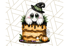 Ghost Café PNG Clipart, Cute Ghost Baristas Halloween Treats Product Image 4
