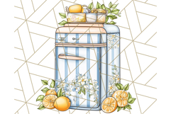 Mediterranean Cottagecore Kitchen PNG Clipart with Lemons Product Image 4