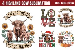 Highland Cow Sublimation PNG Product Image 1