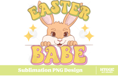 Easter Bunny Sublimation PNG Chick Farm Hip Hop Spring Joy Product Image 1