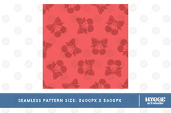 American 4th of July Coquette Cherry Bow Seamless Pattern Product Image 2