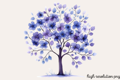 Pastel Spring Trees Clipart PNG Product Image 1