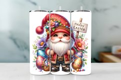Cute Gnome Easter Tumbler Wrap Sublimation Design Product Image 1