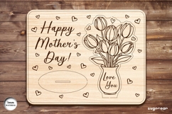 Mother&#039;s Day Pop Up Card Laser Cut | Glowforge | SVG Product Image 2