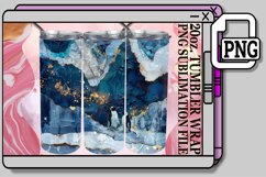 Radiant Retreat: Gold Mosaic Tumbler Wrap 20oz Product Image 1