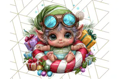 Summer Christmas Clipart PNG, Tropical Holiday Art Clip Art Product Image 4