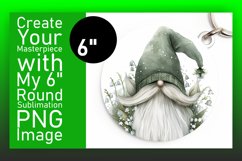Charming Gnome Round Ornament Sublimation Product Image 1