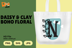 Daisy &amp; Clay Boho Floral Monogram Product Image 1