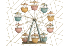 Vintage Carnival Animals Clipart PNG, Retro Circus Elements Product Image 4