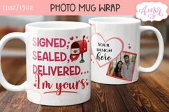 Cute Valentines Photo Mug Wrap template PNG for Sublimation Product Image 3
