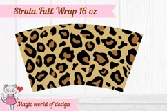 Cheetah leopard svg for Tumbler strata full wrap 16 oz Product Image 2
