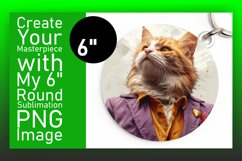 Charming Cat Craze Circle Design Keychain Product Image 1