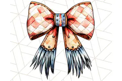 Western Style Bow PNG, Cute Cowboy, Cowgirl Coquette Png Product Image 4