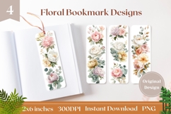 Pink Peony Bookmark Printable, Nature Bookmark Print Product Image 1