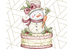 Christmas Cake Clipart PNG, Cottagecore Holiday Desserts Product Image 4
