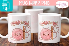 Hooked on you mug wrap PNG. Crochet Lover mug PNG Product Image 3
