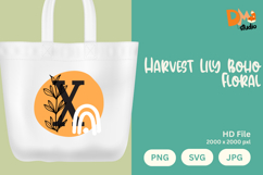 Harvest Lily Boho Floral Monogram Product Image 1