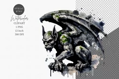 Halloween clipart, Gargoyle clipart, Gothic clipart Product Image 1