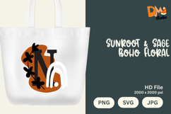 Sunroot &amp; Sage Boho Floral Monogram Product Image 1