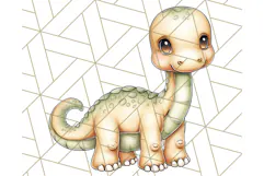 Cute Cartoon Dinosaur Clipart PNG, Prehistoric Animals PNG Product Image 4
