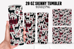 Christmas Deer Tumbler Sublimation ,20 oz Tumbler Wrap Product Image 1
