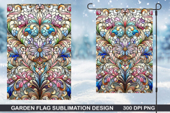 Flowers Garden Flag Sublimation| Flower Garden Flag PNG Product Image 1