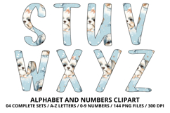 Cute Puppies Alphabet PNG, watercolor Letters &amp; Numbers Product Image 4