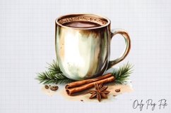 Watercolour Rustic Christmas Clipart PNG Product Image 1