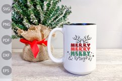 Merry and Bright SVG Cut Files - Christmas SVG Design Product Image 2