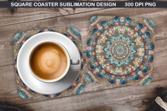 Christmas Coaster Sublimation, Christmas Coaster PNG Design Product Image 1