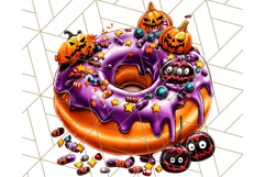 Spooky Café Cuties Halloween PNG Clipart, Holiday Elements Product Image 4