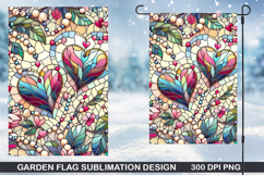 Flowers Garden Flag Sublimation| Flower Garden Flag PNG Product Image 1