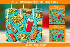 Fast Food Tumbler Wrap Designs, Sublimation Wrap Product Image 1