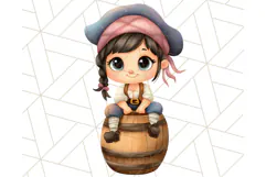 Cartoon Pirate Kids and Animals PNG Clipart for Fun Designs Product Image 4