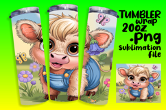 LIVELY 20oz Tumbler Wrap Design , Cute Cow Product Image 1
