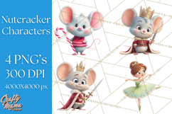 Diverse Ballerina Nutcracker Clipart PNG Product Image 1