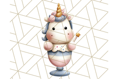 Cute Dessert Unicorn PNG Clipart with Cupcakes &amp; Candies Product Image 4