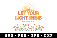 Let Your Light Shine Svg |Risen SVG Cut files | Cricut Product Image 1